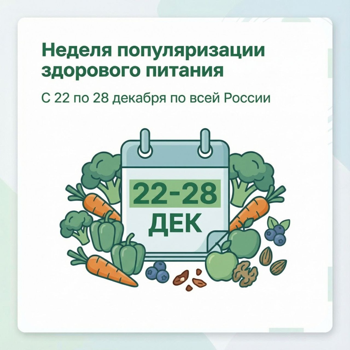 Неделя популяризации здорового питания Неделя популяризации здорового питания.